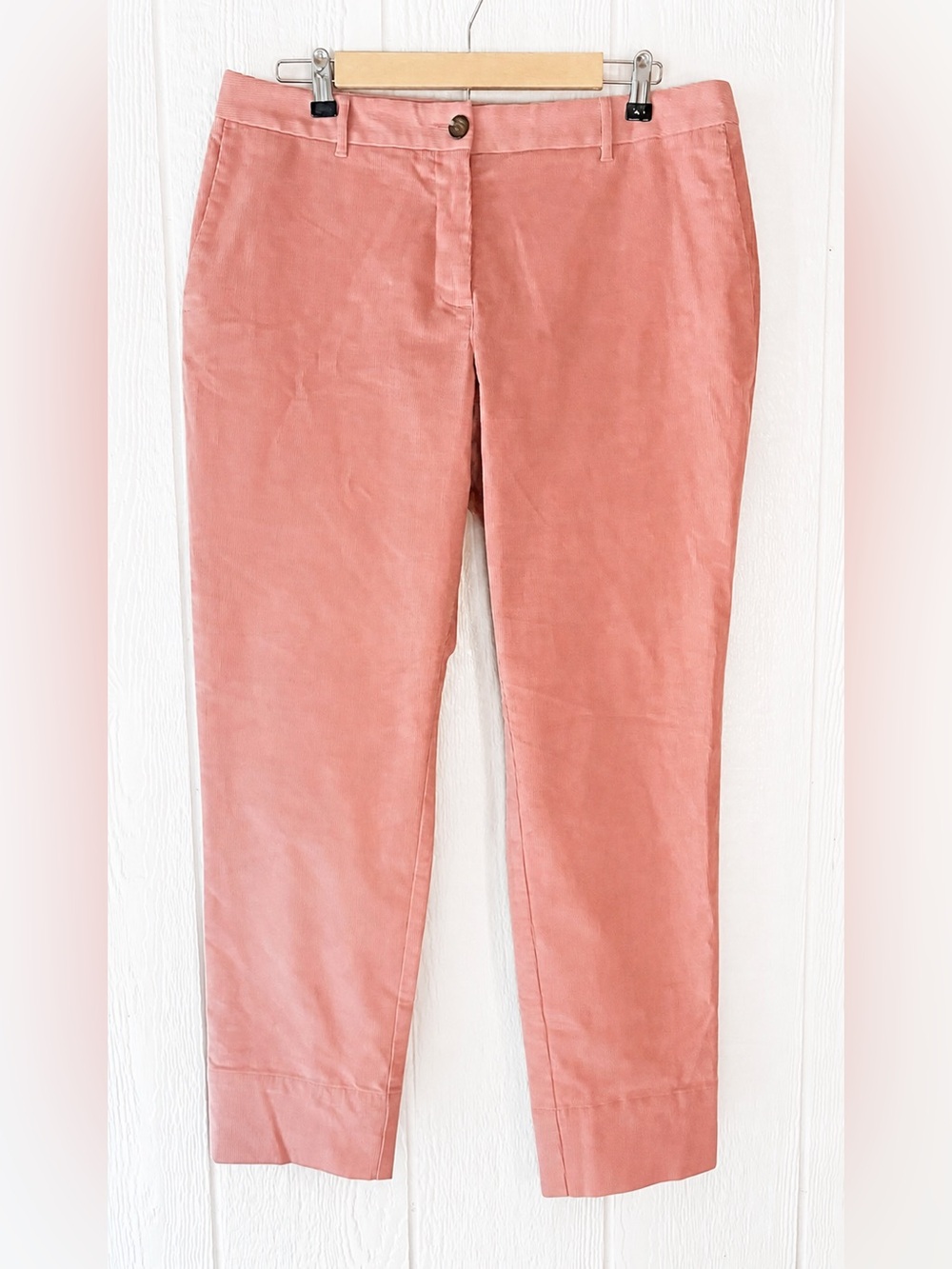 Wildfang Dusty Rose Corduroy Pants Size 12 Straight Leg Cropped Trouser